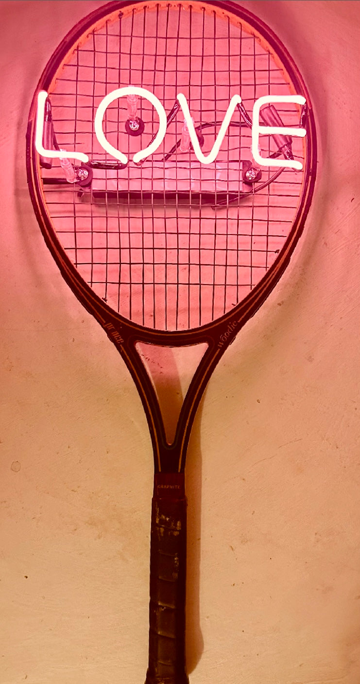LOVE Neon Vintage Racket