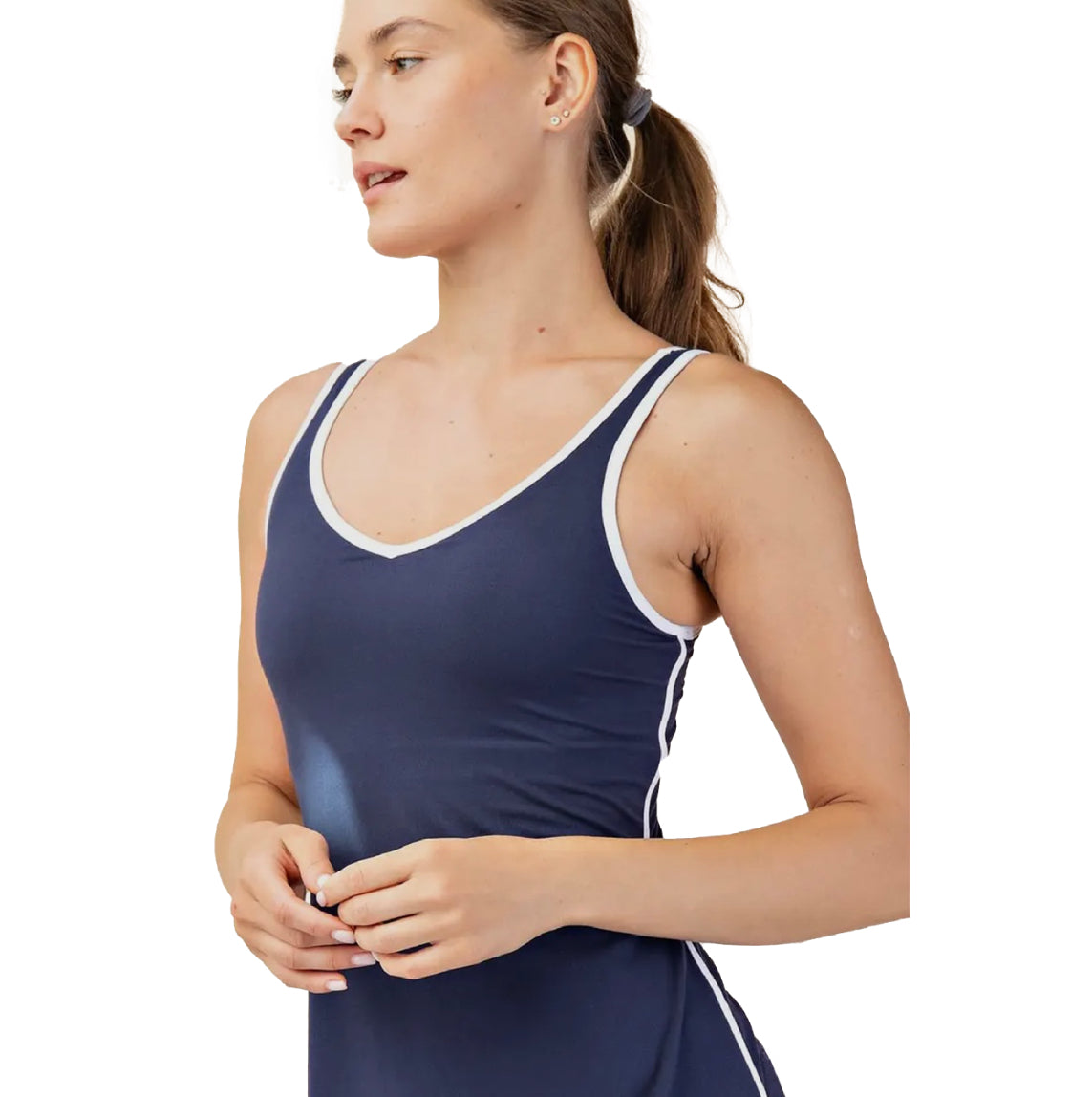 Sports Dress Butter Soft Navy with Piping