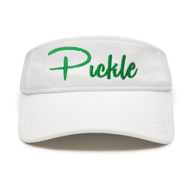 Pickle White Visor Green