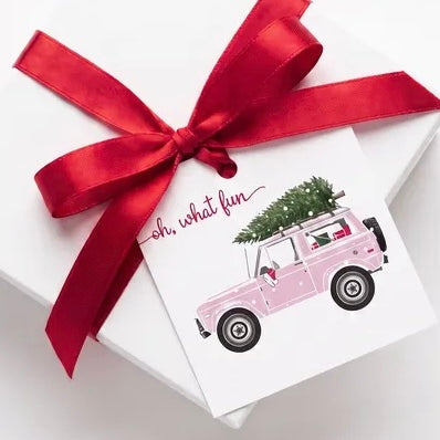 Christmas Bronco Gift Tag