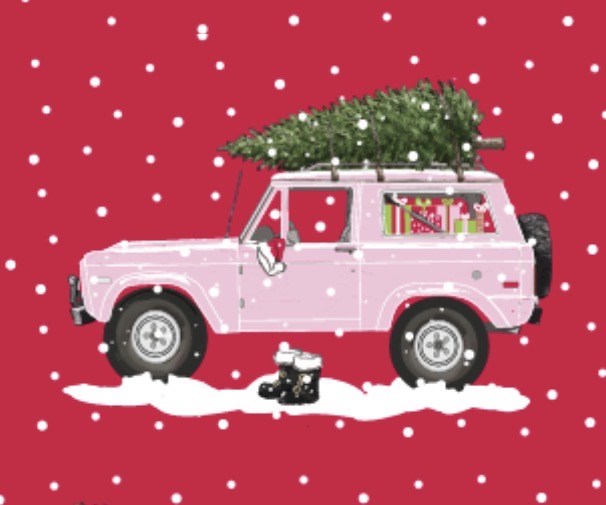 Christmas Bronco Gift Wrap