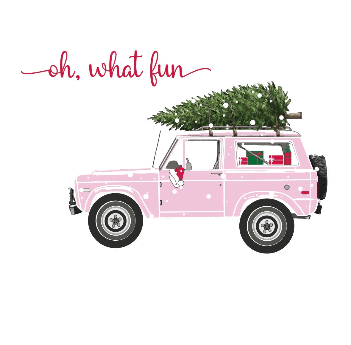 Christmas Bronco Gift Tag