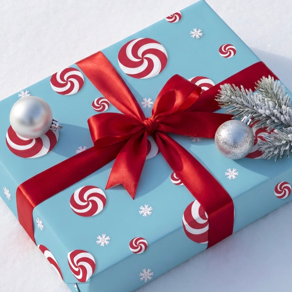 Christmas Peppermint Gift Wrap