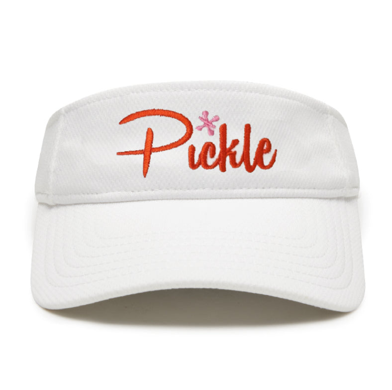 Pickle White Visor Orange with Pink